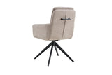 Chaises Pivotantes de Salle à Manger LISAYA avec Accoudoirs - 92,5 x 60,5 cm