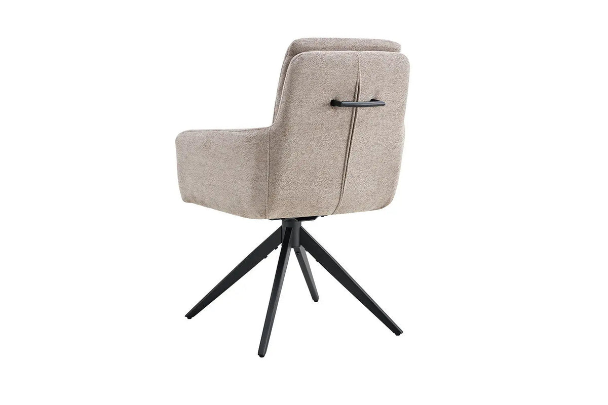 Chaises Pivotantes de Salle à Manger LISAYA avec Accoudoirs - 92,5 x 60,5 cm