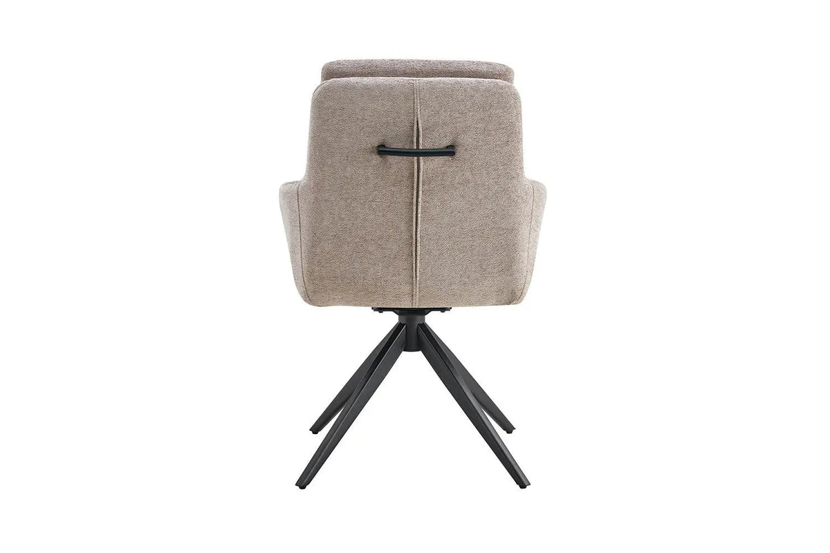 Chaises Pivotantes de Salle à Manger LISAYA avec Accoudoirs - 92,5 x 60,5 cm