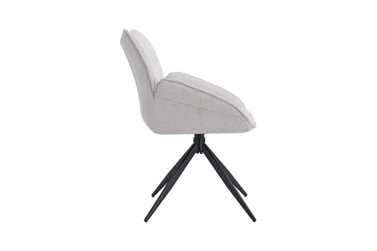Chaises Pivotantes de Salle à Manger MAHY avec Accoudoirs - 90 x 60 cm