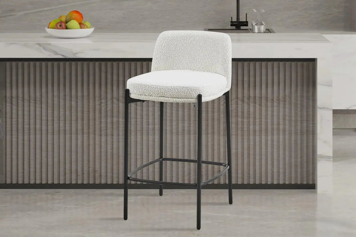 Chaises de Bar ELLYA Blanc - 37.5 x 46 cm