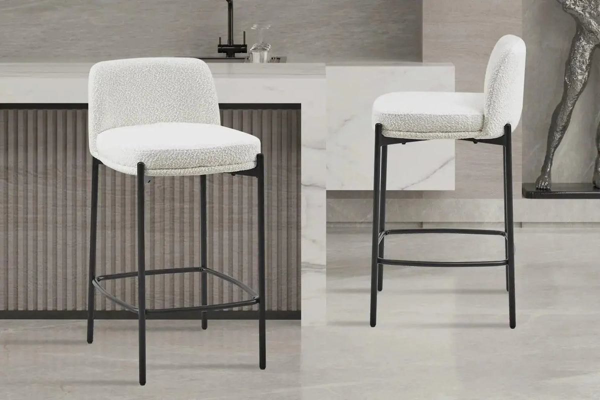 Chaises de Bar ELLYA Blanc - 37.5 x 46 cm