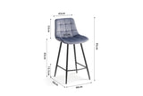 Chaises de Bar JULIA Velours - 46 x 36 cm