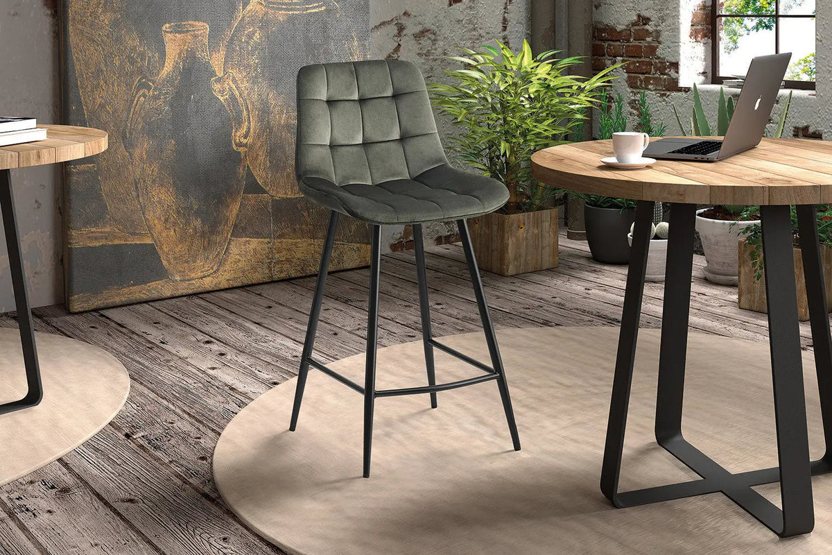 Chaises de Bar JULIA Velours - 46 x 36 cm