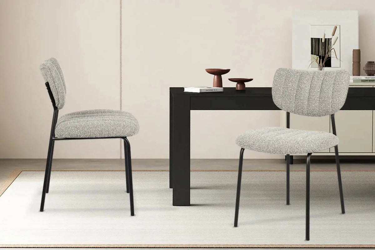 Chaises de Salle à Manger ANITA Gris Claire - 72 x 53 cm