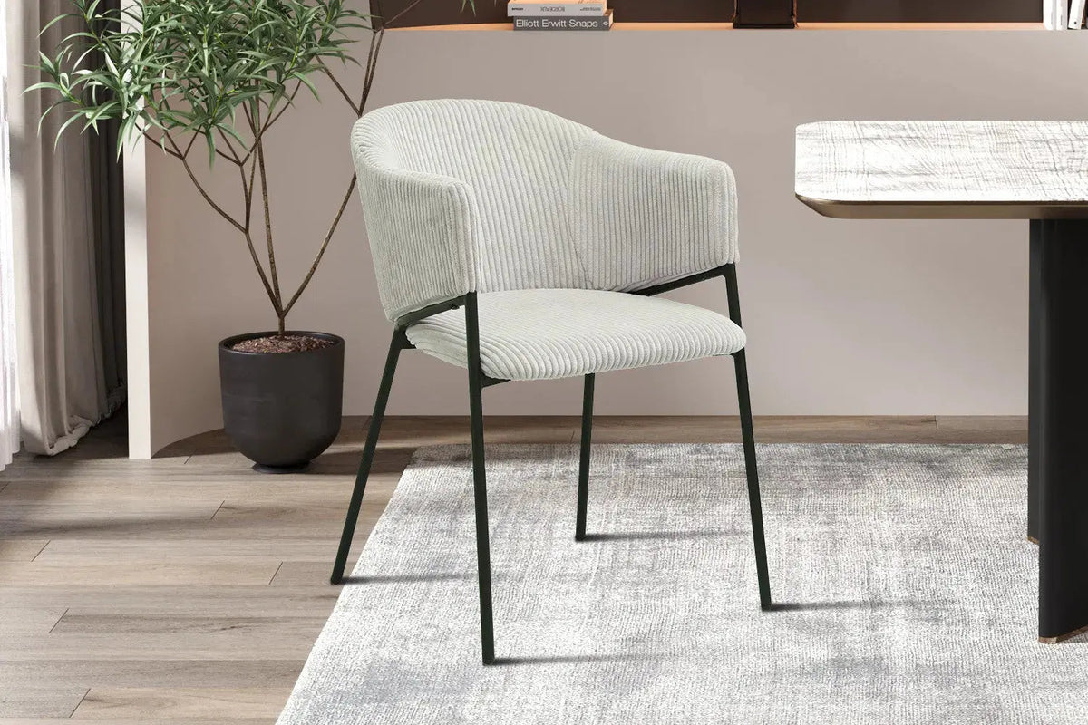 Chaise de salle à manger HINAYA en Tissu - 54 x 62 cm