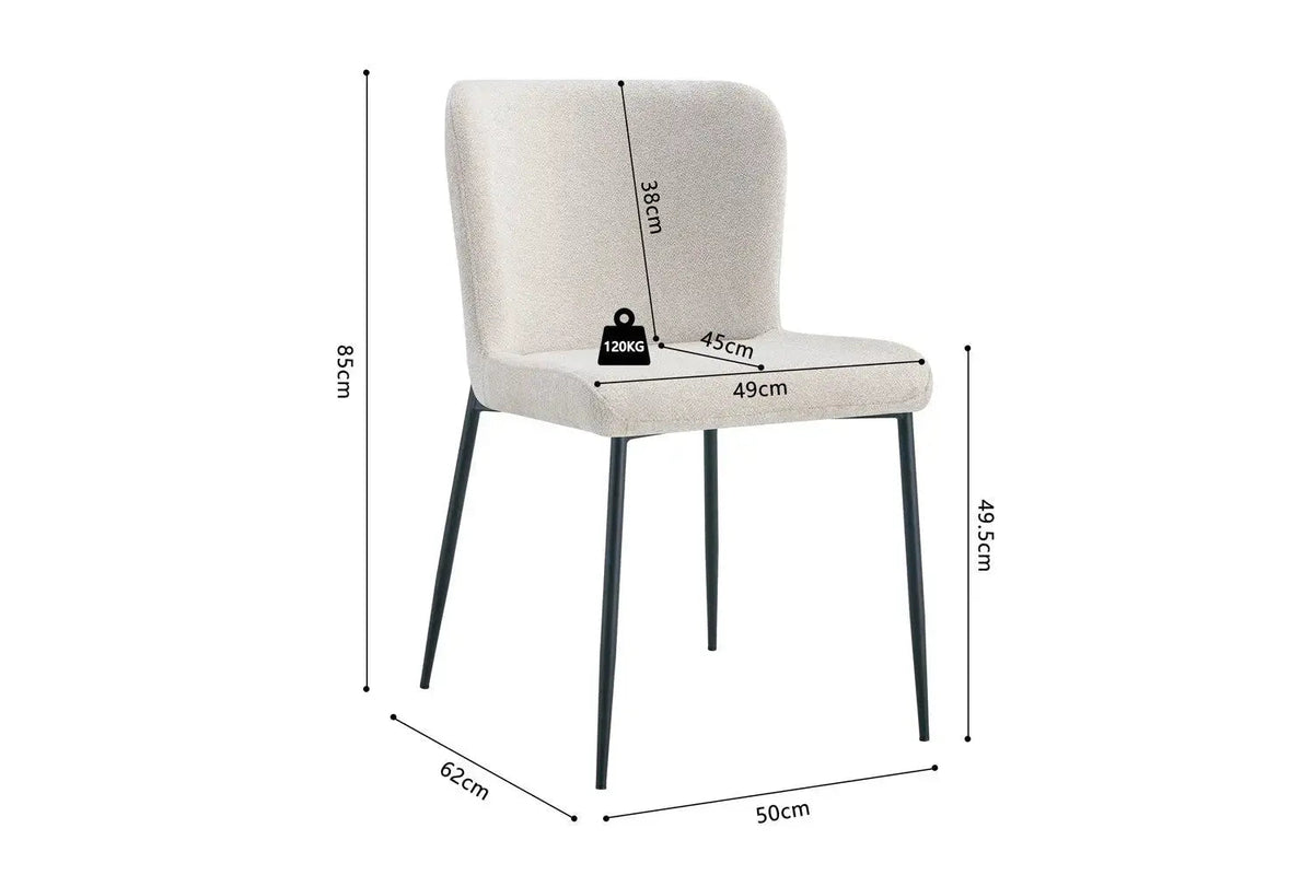 Chaises de Salle à Manger LISE - 58 x 52 cm