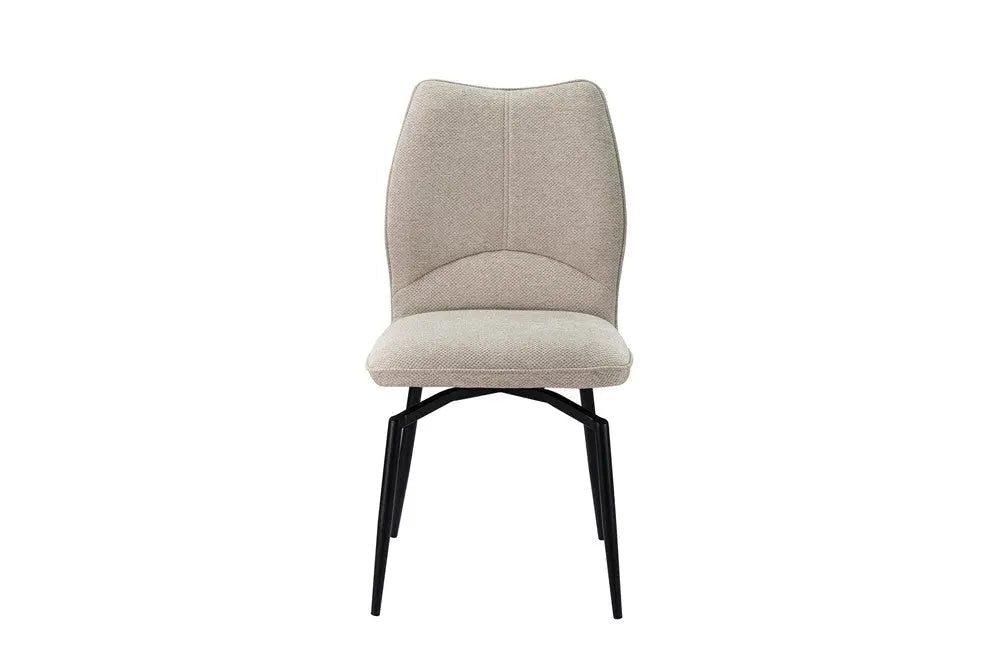 Chaises de Salle à Manger Pivotante LYARA en Tissu - 45,5 x 60 cm