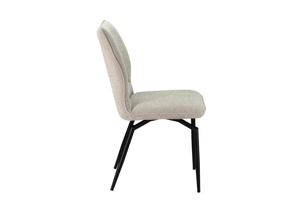 Chaises de Salle à Manger Pivotante LYARA en Tissu - 45,5 x 60 cm