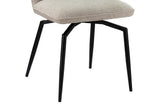 Chaises de Salle à Manger Pivotante LYARA en Tissu - 45,5 x 60 cm