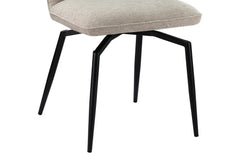 Chaises de Salle à Manger Pivotante LYARA en Tissu - 45,5 x 60 cm