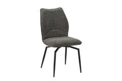 Chaises de Salle à Manger Pivotante LYARA en Tissu - 45,5 x 60 cm