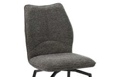 Chaises de Salle à Manger Pivotante LYARA en Tissu - 45,5 x 60 cm