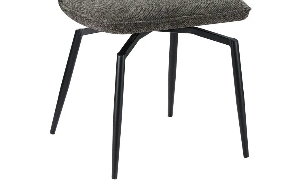 Chaises de Salle à Manger Pivotante LYARA en Tissu - 45,5 x 60 cm