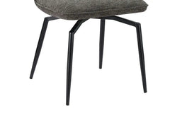 Chaises de Salle à Manger Pivotante LYARA en Tissu - 45,5 x 60 cm