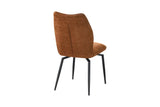 Chaises de Salle à Manger Pivotante LYARA en Tissu - 45,5 x 60 cm