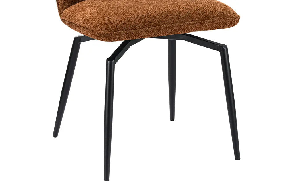 Chaises de Salle à Manger Pivotante LYARA en Tissu - 45,5 x 60 cm