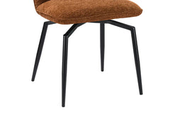 Chaises de Salle à Manger Pivotante LYARA en Tissu - 45,5 x 60 cm
