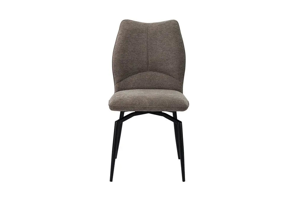 Chaises de Salle à Manger Pivotante LYARA en Tissu - 45,5 x 60 cm