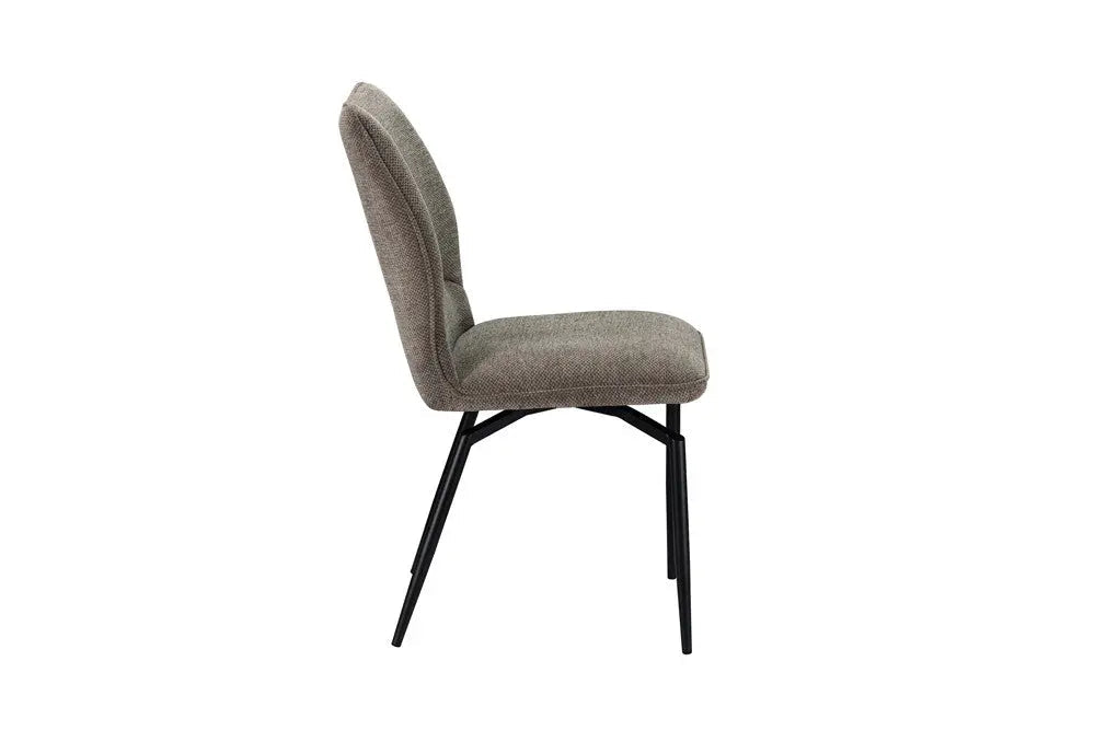 Chaises de Salle à Manger Pivotante LYARA en Tissu - 45,5 x 60 cm