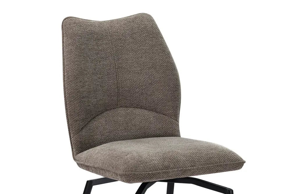 Chaises de Salle à Manger Pivotante LYARA en Tissu - 45,5 x 60 cm