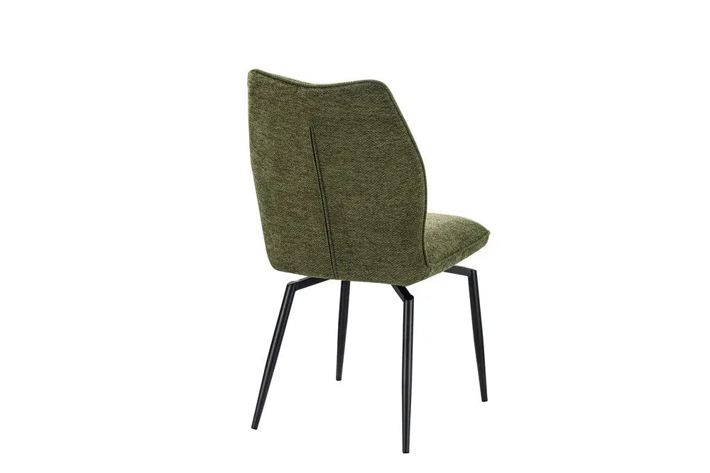 Chaises de Salle à Manger Pivotante LYARA en Tissu - 45,5 x 60 cm