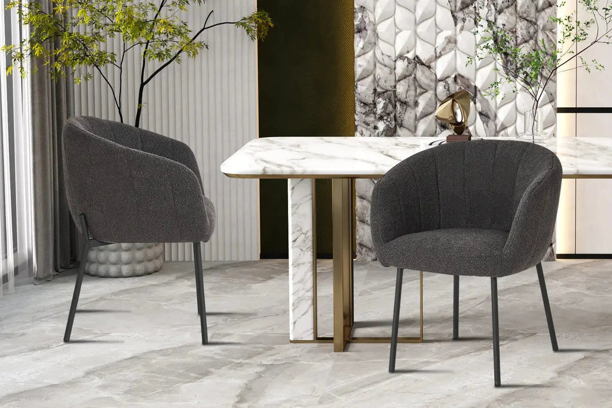 Chaises de Salle à Manger SAVINA avec Accoudoirs - 57 x 62 cm