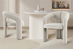 Chaises de Salle à Manger avec Accoudoirs BEJAYA en Tissu - 63 x 62 cm