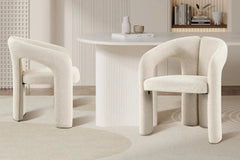 Chaises de Salle à Manger avec Accoudoirs BEJAYA en Tissu - 63 x 62 cm