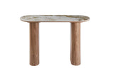 Console AVORA avec Plateau en Pierre Brillante Beige - 120 x 40 cm