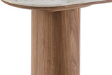 Console AVORA avec Plateau en Pierre Brillante Beige - 120 x 40 cm
