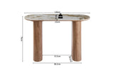 Console AVORA avec Plateau en Pierre Brillante Beige - 120 x 40 cm