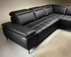 FOCUS L – Canapé d'angle électrique en cuir