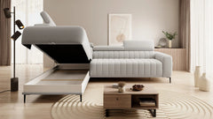 GONDO L – Canapé d'angle convertible avec coffre de rangement