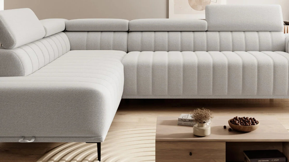 GONDO L – Canapé d'angle convertible avec coffre de rangement