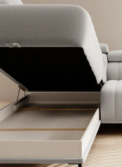 GONDO L – Canapé d'angle convertible avec coffre de rangement