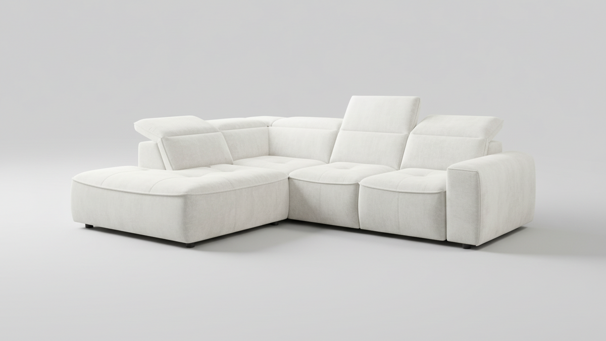 COLTON L  - Assise électrique coulissante + coffre de rangement - 296 x 227cm