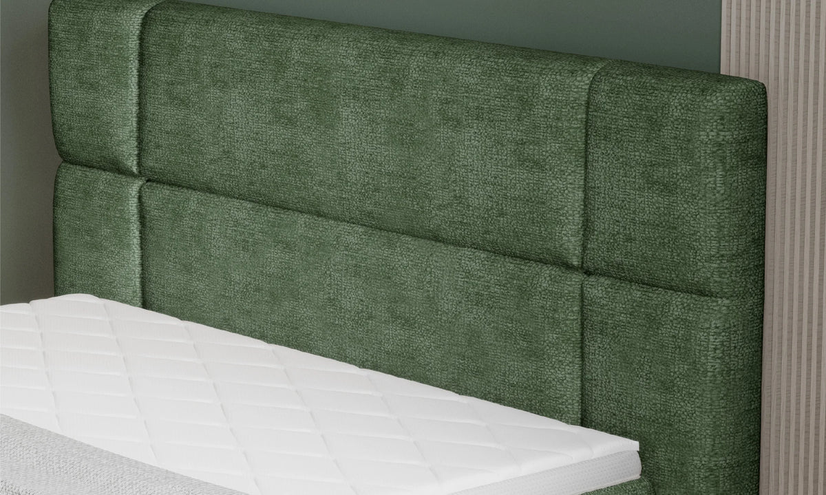 LUCIO – Lit Coffre Box Spring avec Matelas Bonnell