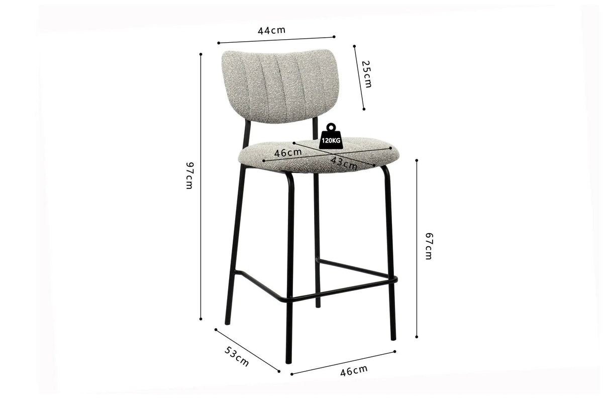 Chaises de Bar ANITA - 46 x 53 cm