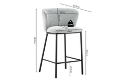 Chaises de Bar ARTHURO - 53 x 50,5 cm
