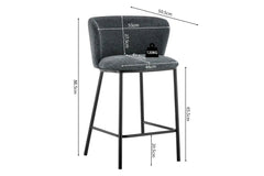 Chaises de Bar ARTHURO - 53 x 50,5 cm