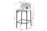 Chaises de Bar ELLYA Blanc - 37.5 x 46 cm