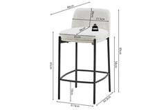 Chaises de Bar ELLYA Blanc - 37.5 x 46 cm