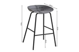 Chaises de Bar HANNA en Polypropylène - 42,5 x 46 cm