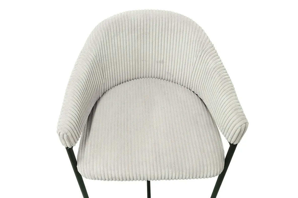 Chaises de Bar HINAYA en Velours Côtelé - 54 x 59 cm
