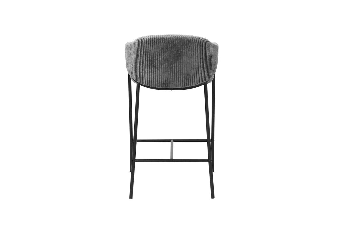Chaises de Bar HINAYA en Velours Côtelé - 54 x 59 cm