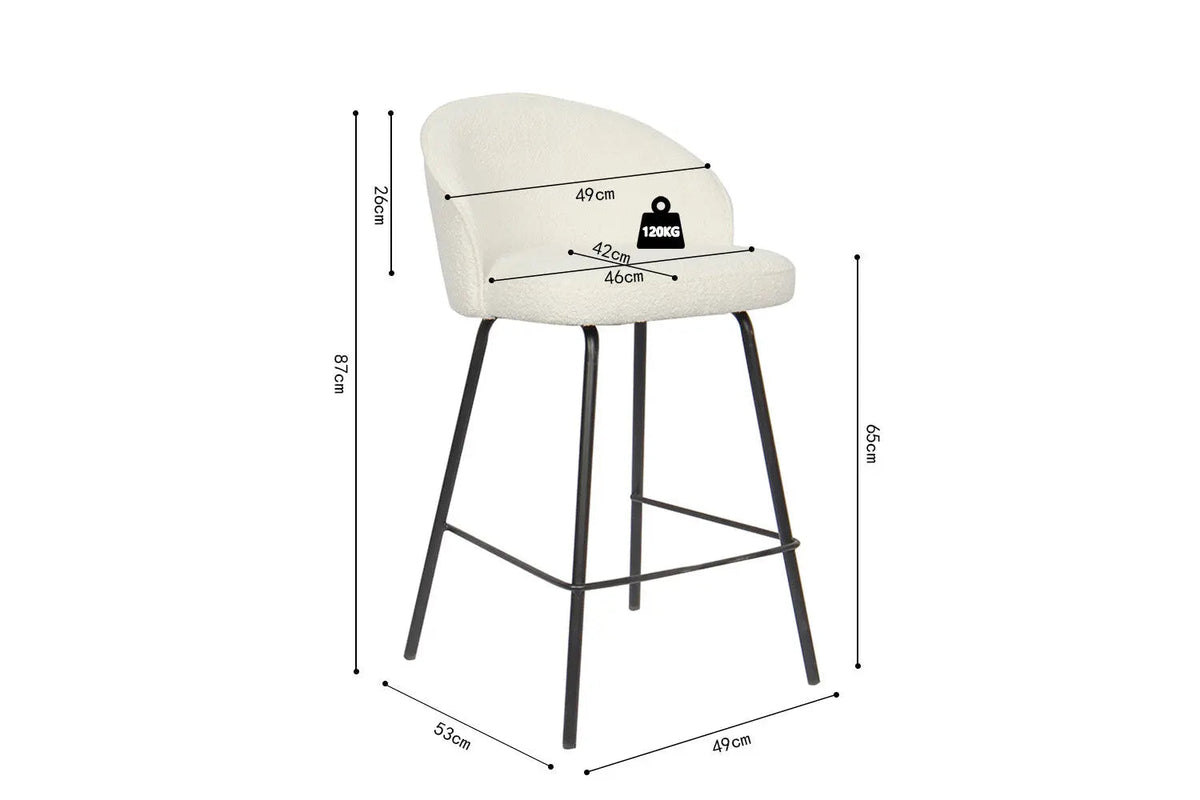 Chaises de Bar JUNYA - 52 x 51 cm