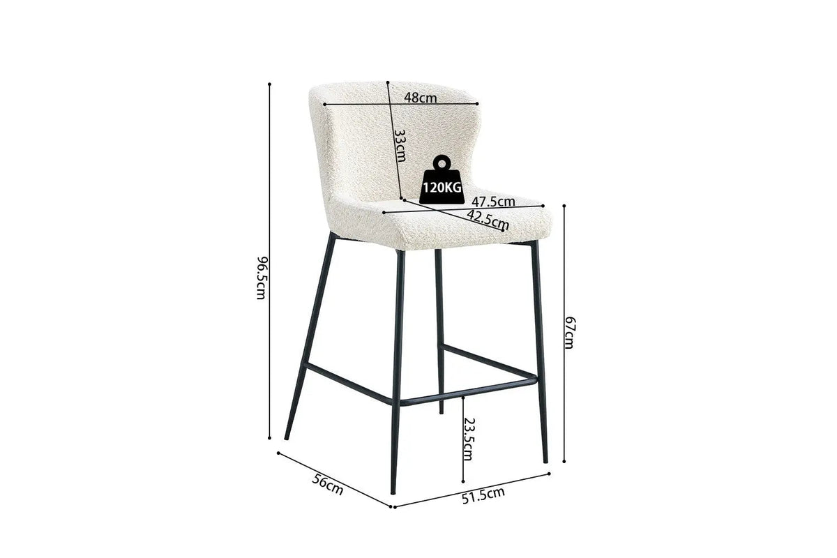 Chaises de Bar LISE - 51,5 x 56 cm