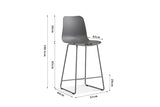 Chaises de Bar MARYA - H:65 cm