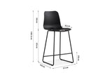 Chaises de Bar MARYA - H:65 cm